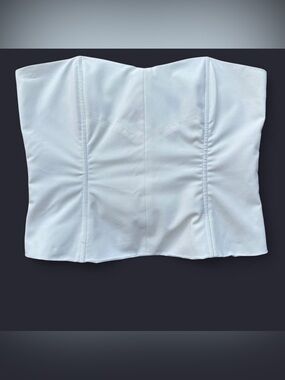 The Limited Ivory Strapless Corset Top